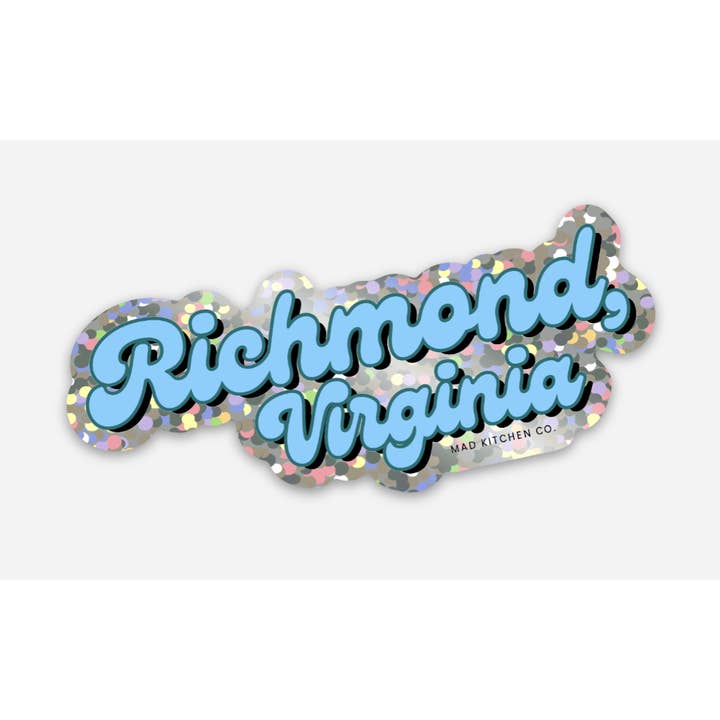 Richmond, VA Glitter Sticker for wholesale by Mad Kitchen Co.
