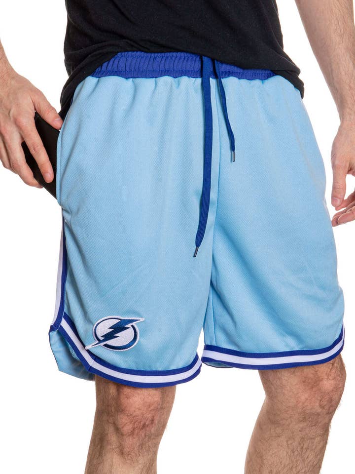 Tampa Bay Lightning Men's 2 Tone Air Mesh Shorts Lined with Pockets for wholesale by Calhoun Sportswear