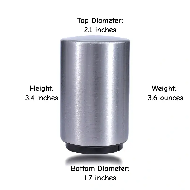 Otterware – wholesale Flask-/vinöppnare – Automatisk tryck-ner kapsylöppnare (rostfritt stål)0