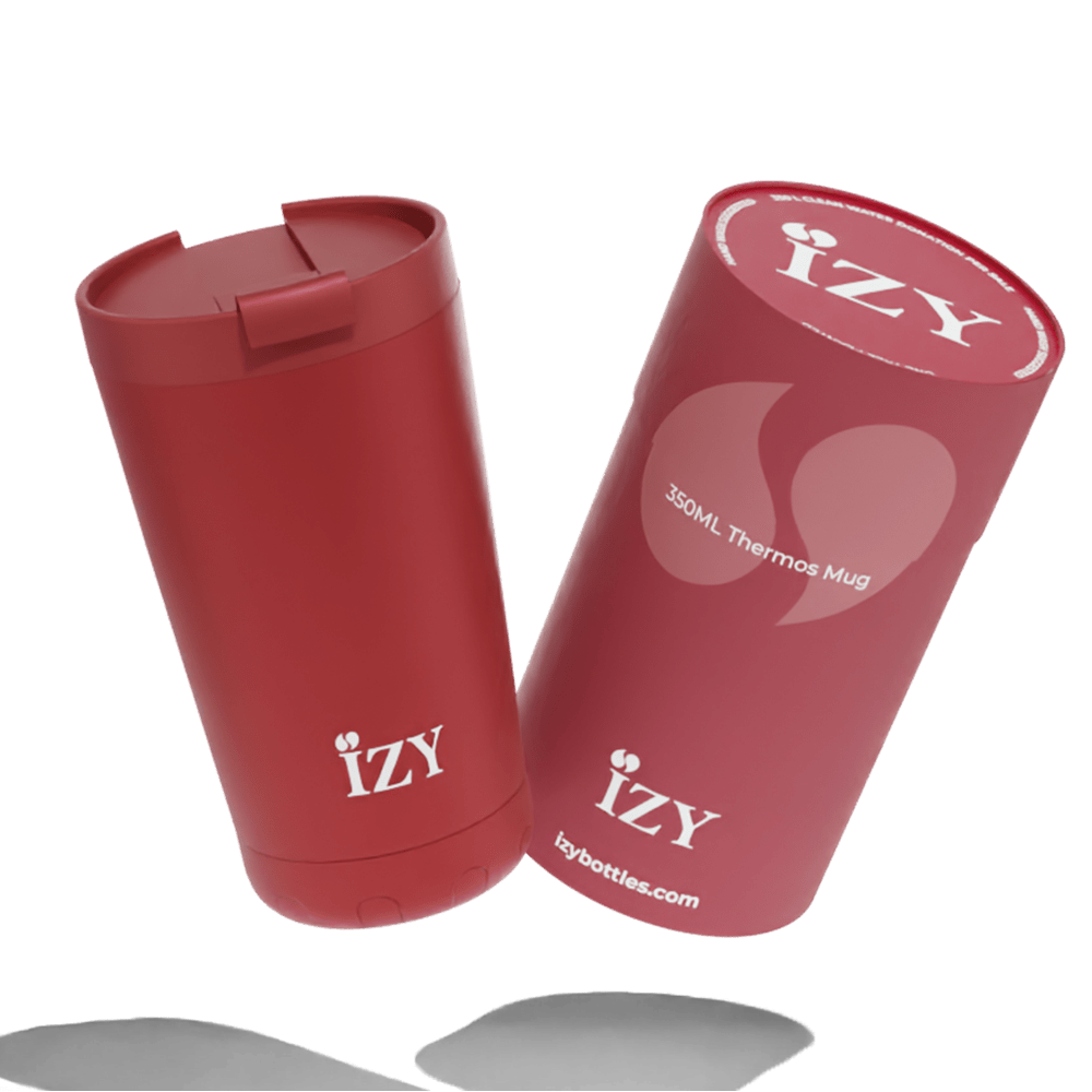 IZY Bottles - Vendita all'ingrosso Bicchiere/tazza termica - Borraccia termica rossa isolata per caffè IZY0
