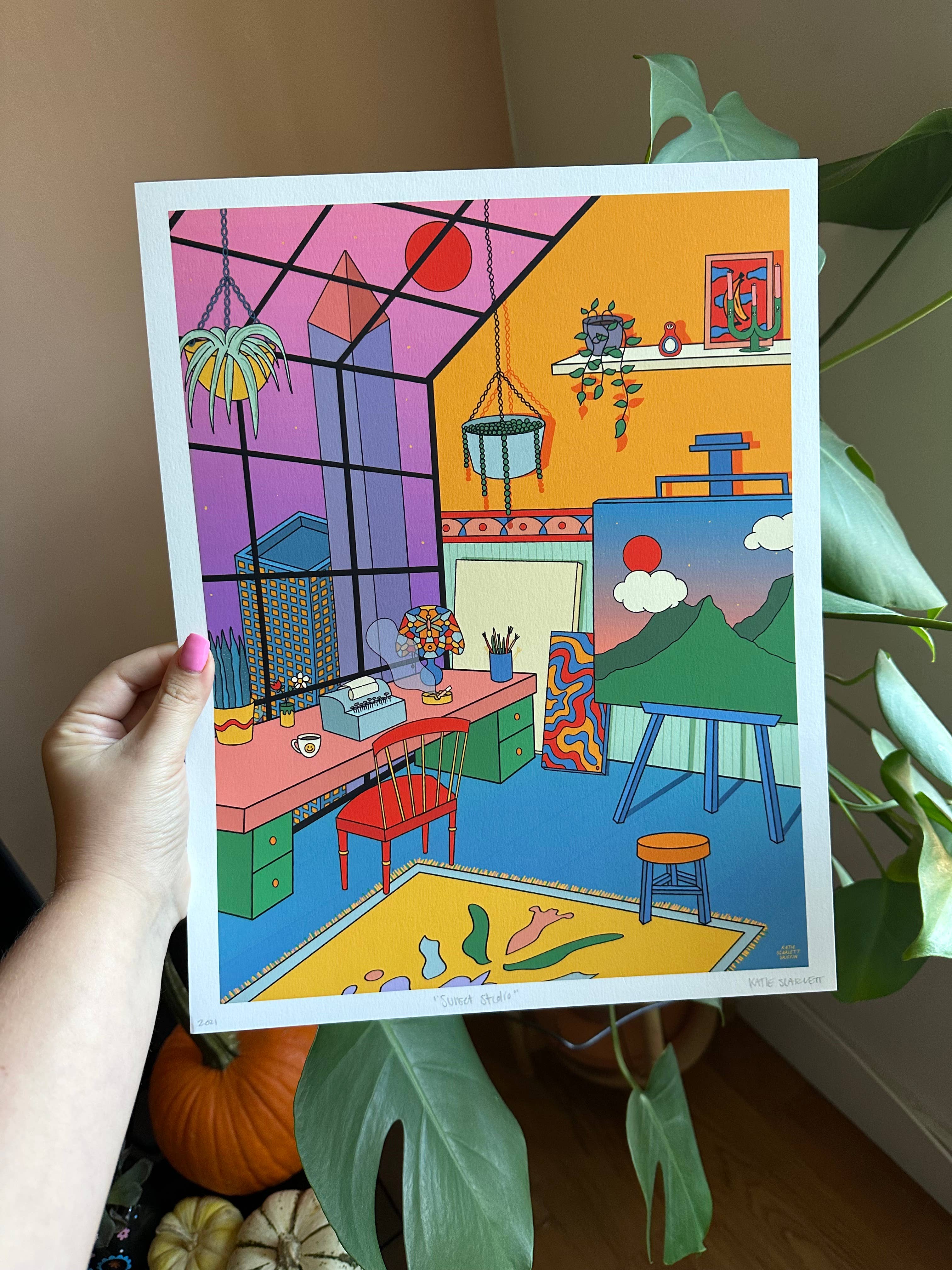 Katie Scarlett - Wholesale Art Print - Sunset Studio Art Print1