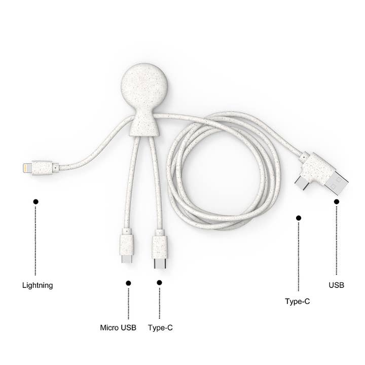 Xoopar Europe - Wholesale Charging Cable - Mr Bio Long 1m Multi-Connector Cable