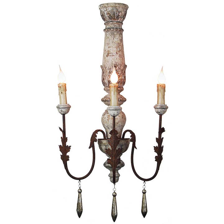 Vintage Style Antique Reproduction Wood Sconces for wholesale by Provence Home