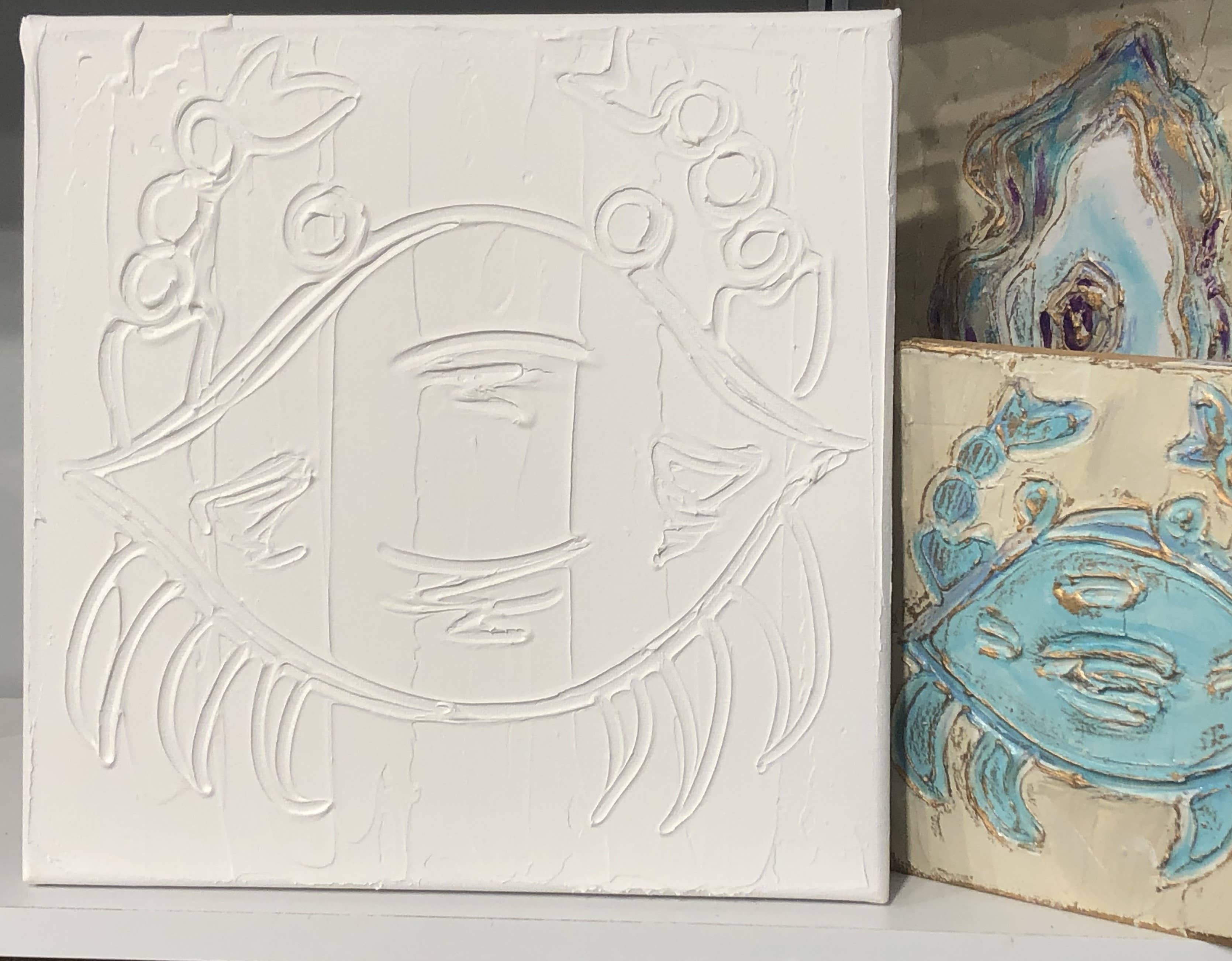 Coddiwomple - Wholesale DIY Craft Kit - Paint Your Own Canvas coastal oyster pelican flamingo turtle5