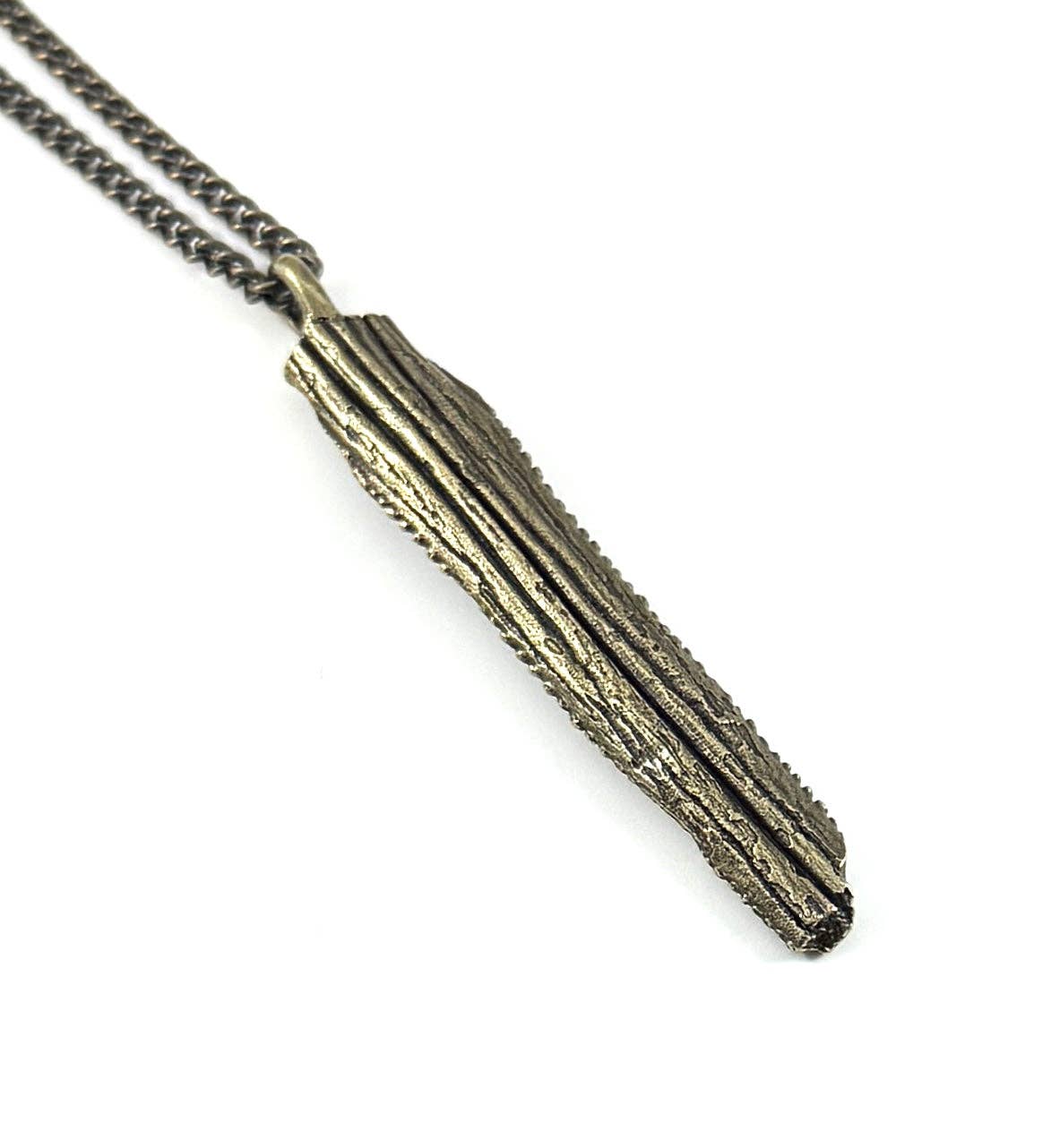 Crunchy Diva Designs – wholesale Pendant/charm necklace – Organic Casting Collection - Fossilized Long Ray Tail Necklace2