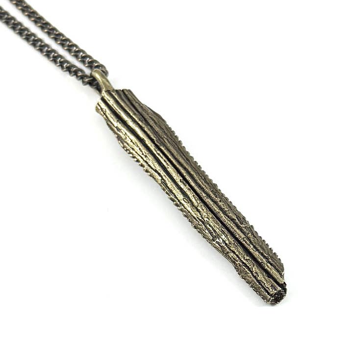 Crunchy Diva Designs – wholesale Pendant/charm necklace – Organic Casting Collection - Fossilized Long Ray Tail Necklace2