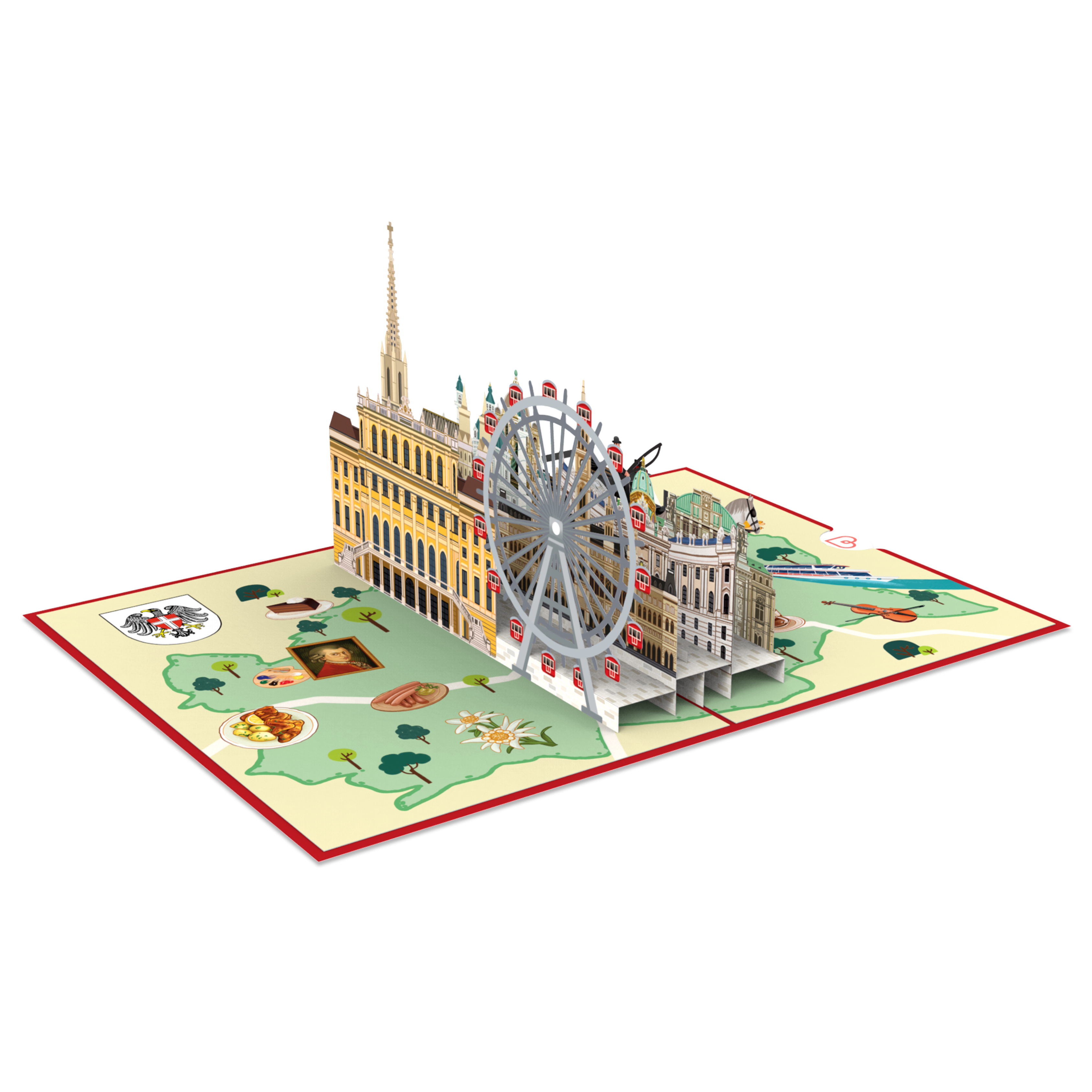 papercrush – Cartão de saudação diária por atacado – Cartão Pop-Up Viena4