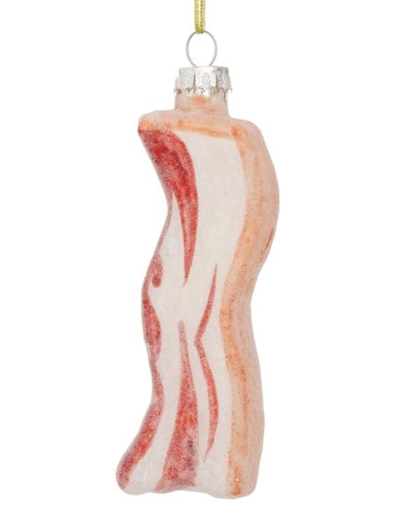 McGowan & Rutherford Ltd – wholesale Ornament – Bacon Rasher Decorative Glass Hanging Ornament0