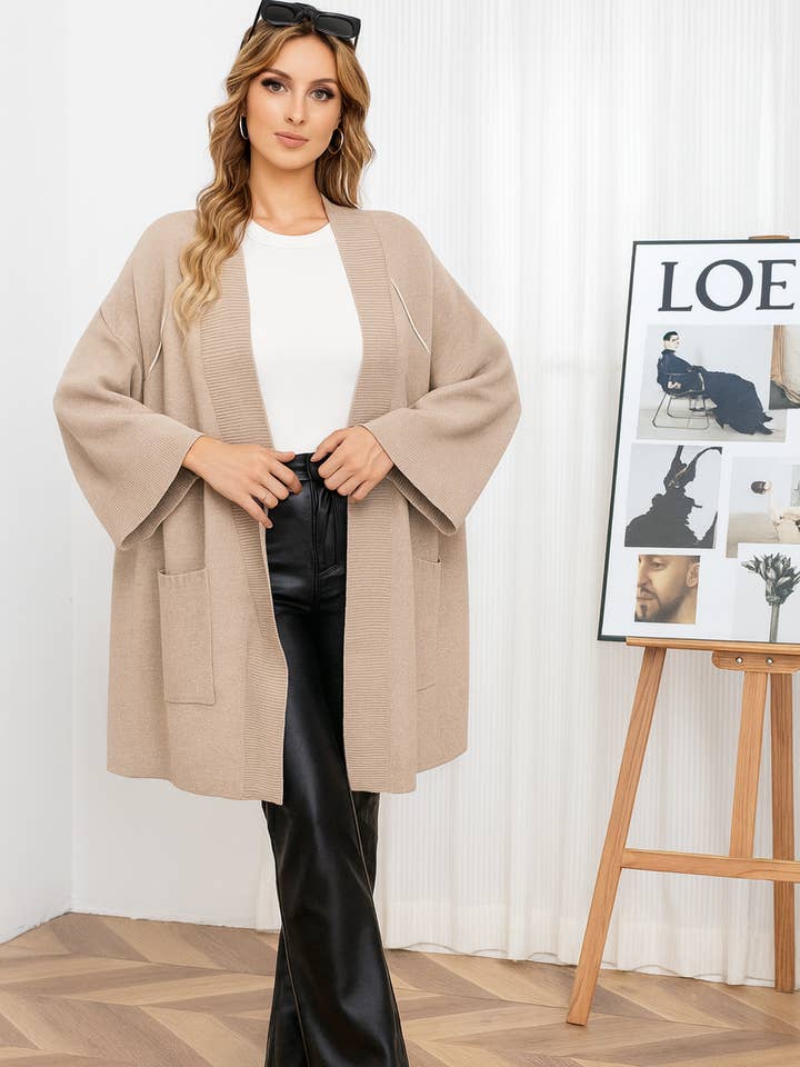 CARDIGÃ PREMIUM DE MALHA OVERSIZED por atacado de Lucy Sparks