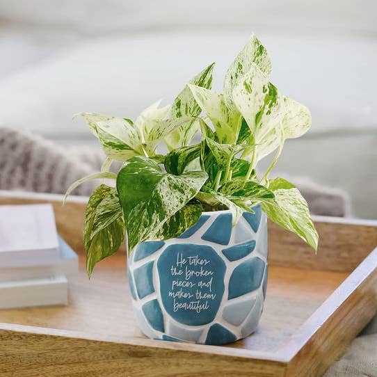 Mended Planter Blue for wholesale by Mary Square