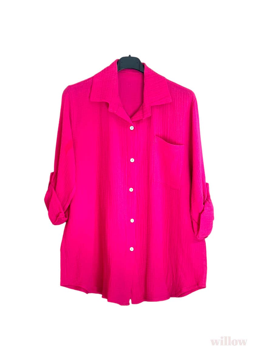 Moonsun - Venta al por mayor Camisa con botones - Mujer - Camisa de algodón batista con botones #527014