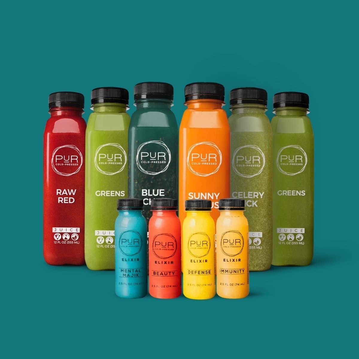 PUR Cold Pressed Juice - Wholesale Wellness Juice/Tonic - PUR Cold Pressed Juice Ultimate Juice Cleanse & Wellness Juice Shots