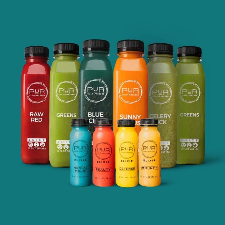 PUR Cold Pressed Juice Ultimate Juice Cleanse & Wellness Juice Shots for wholesale by PUR Cold Pressed Juice