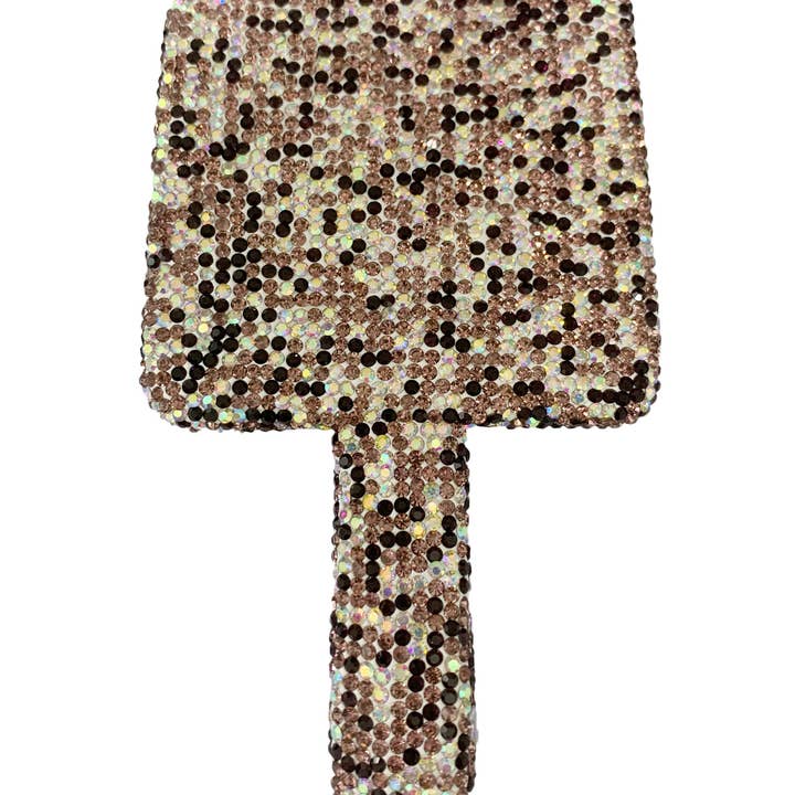 Ole - Wholesale Compact mirror - Square Ceramic Rhinestone Hand Mirror M0430