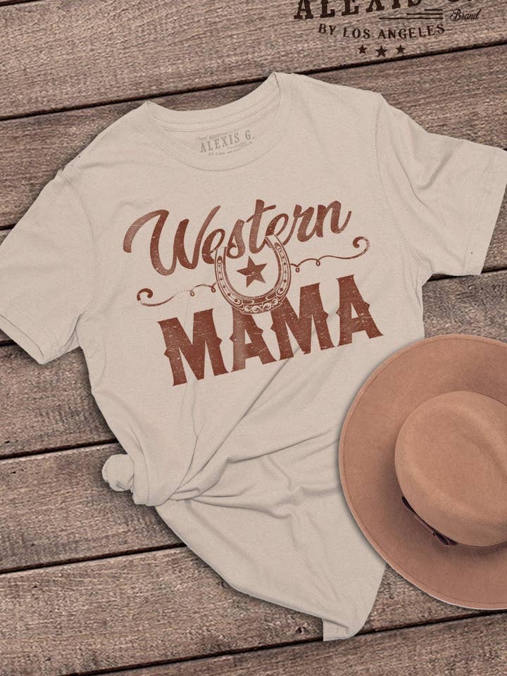Camiseta Gráfica MAMA Occidental, Salvaje Oeste, Campo, Vaquera Retro para venta al por mayor de SewCalUSA