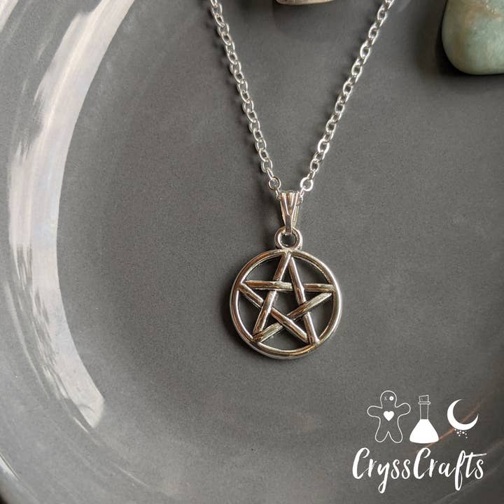 CryssCrafts – Engroshandel Halskæde med vedhæng – Charm halskæde Pentagram Guld eller Sølv1