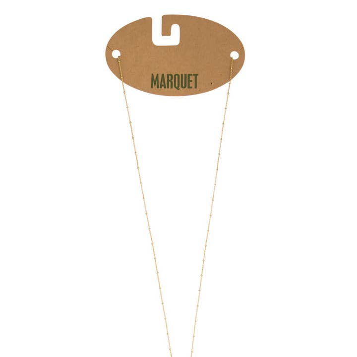 Dahlia Stone Pendant Necklace with Printed Retail Price for wholesale by Marquet
