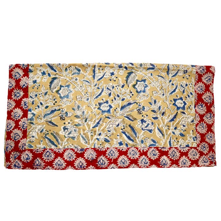 White Lotus Fashions - Wholesale Bandana - Women's - Golden Garden - Appliqué Border Bandana (KK1485)