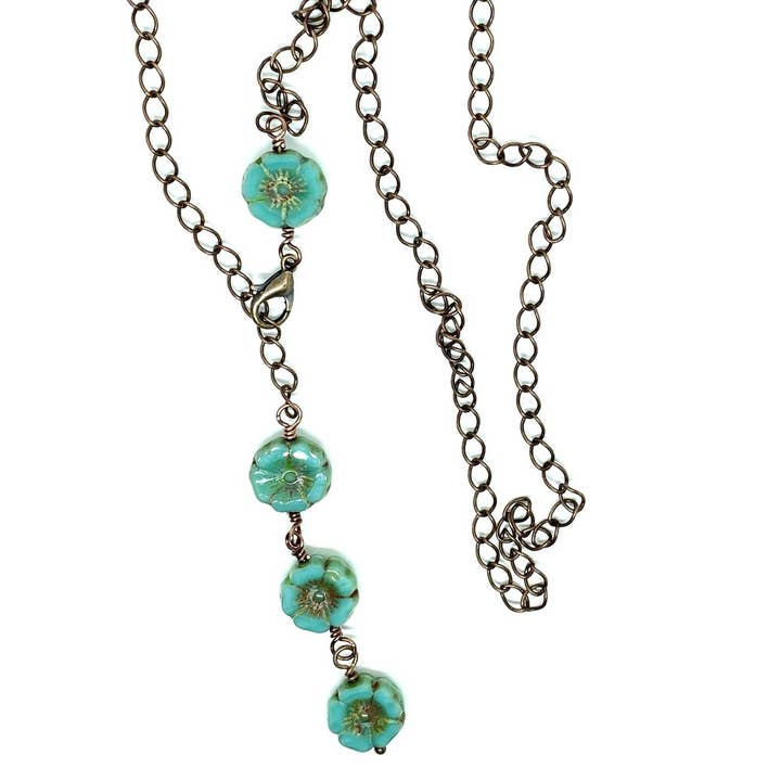 Desert Flower Chain, Turquoise for wholesale by Casa Kira