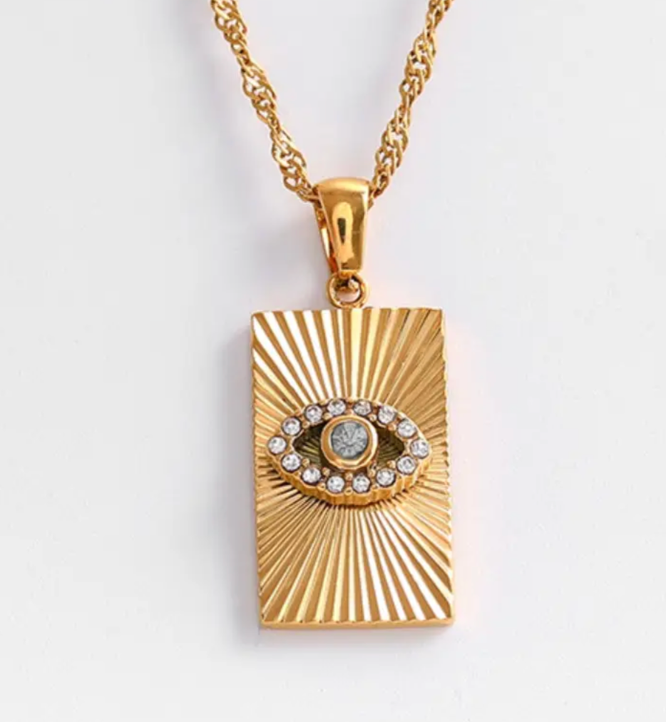 HoopLa – Engroshandel Halskæde med vedhæng – Evil Eye Talisman Tag Pendenat 14K guld stål halskæde9