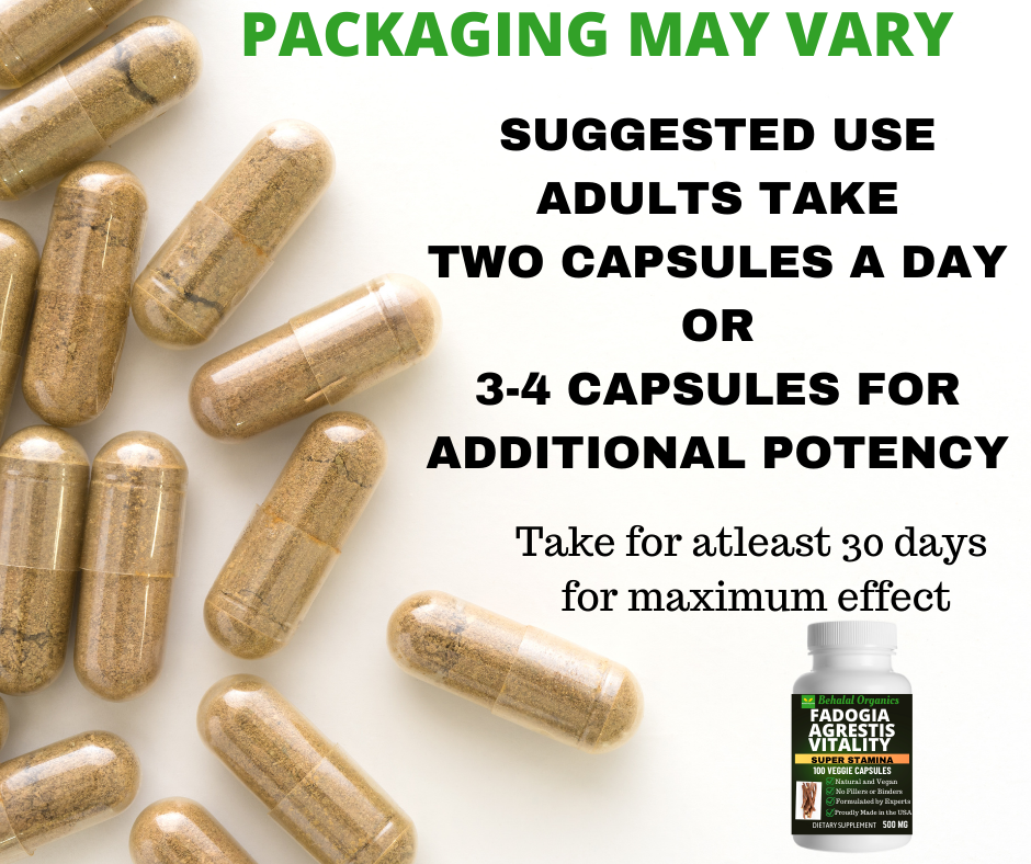 Behalal Organics – Engroshandel Kosttilskud og vitaminer – Fadogia Agrestis 500mg100 Hurtige kapsler7