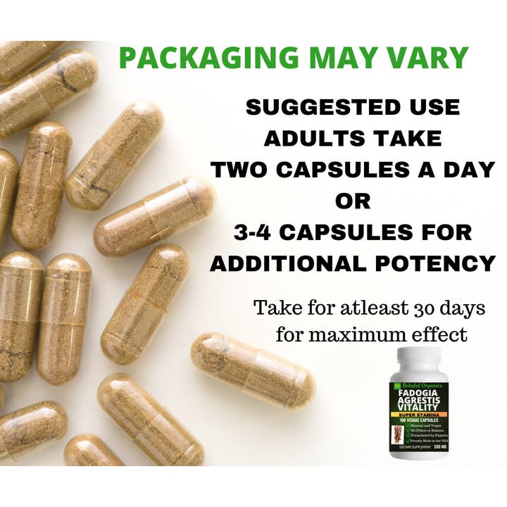 Behalal Organics - Wholesale Oral supplement/vitamin - Fadogia Agrestis 500mg100 Quick capsules7
