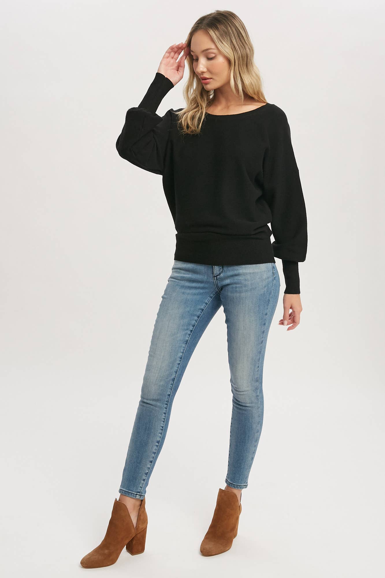 Bluivy - Wholesale Sweatshirt - Women's - BACKLESS BALLOON SLEEVES PULLOVER12