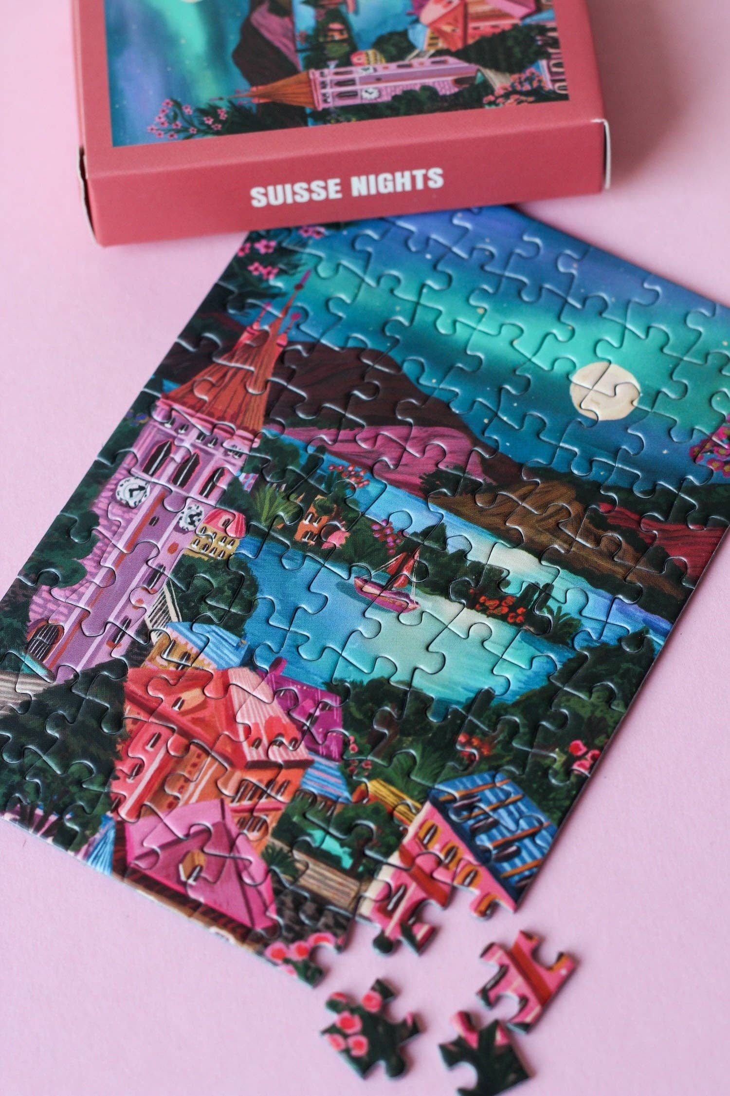 Piecely Puzzles - Wholesale Puzzle - Adult - Suisse Nights mini puzzle, 99 pieces1