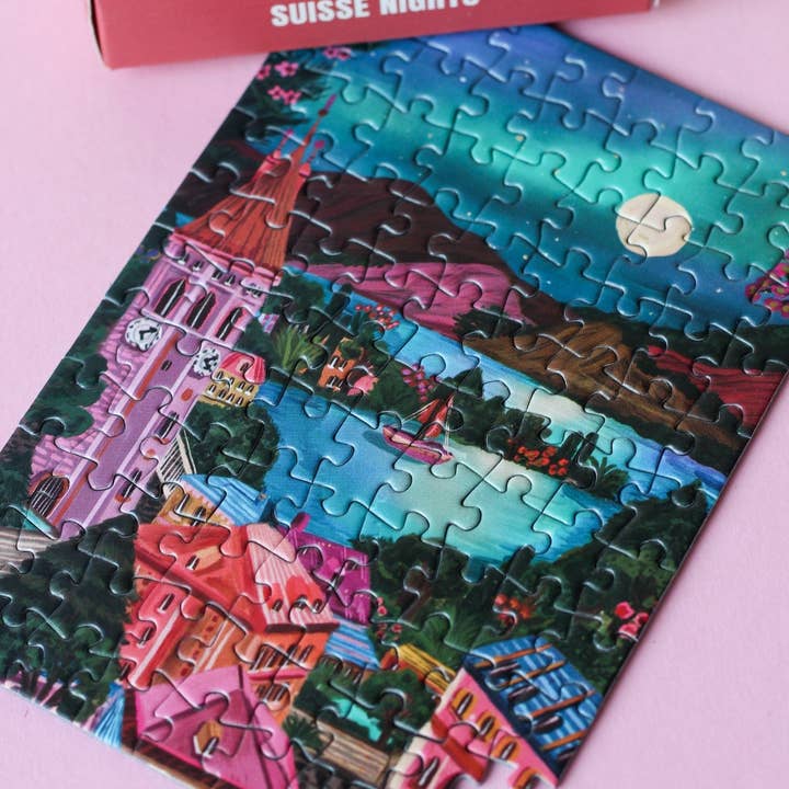 Piecely Puzzles - Wholesale Puzzle - Adult - Suisse Nights mini puzzle, 99 pieces1