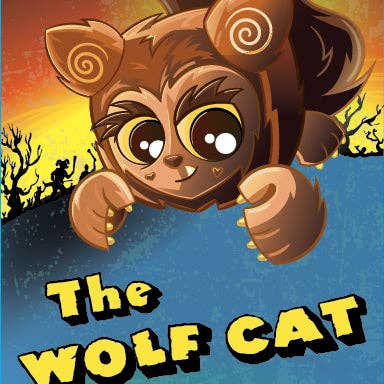 Hombre Lobo (Gato Lobo) Postal 4x6 para venta al por mayor de Squaredy Cats