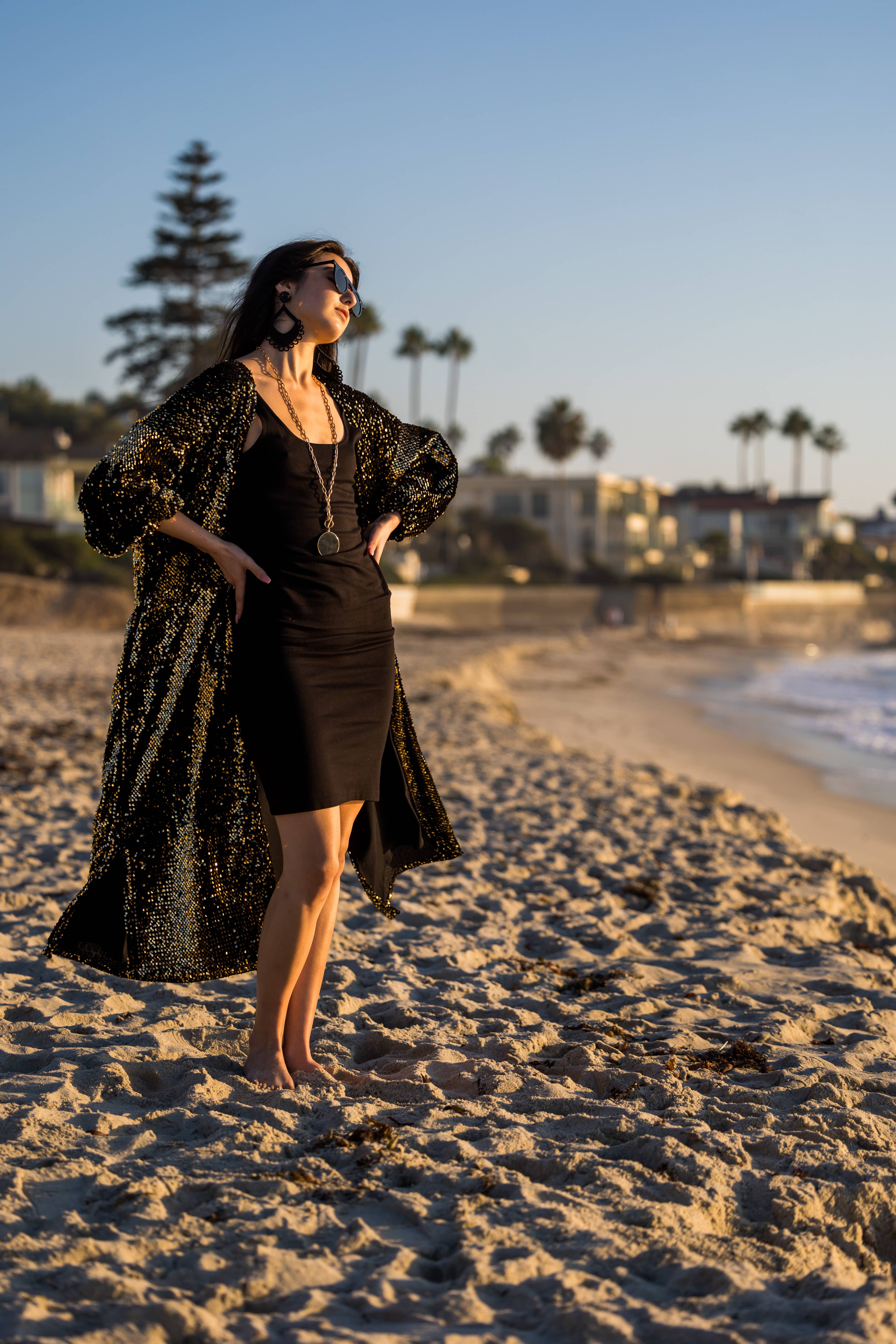 Jennafer Grace - Wholesale Jacket - Women's - Gold Sequin Cocoon Jacket4