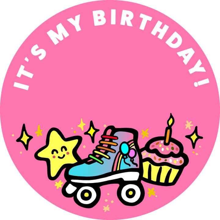 Funbuild MFG - Wholesale Sticker - "It's My Birthday" Skate Sticker - 3in