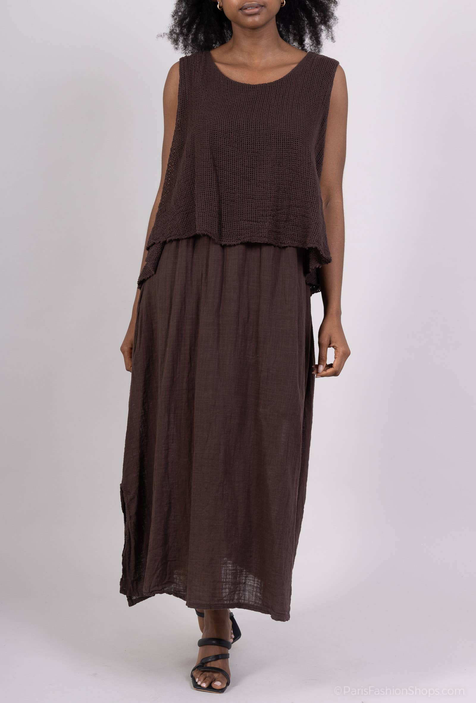 Shyloh – Engroshandel Kjole - Dame – Kjole i to materialer af bomuld 304960