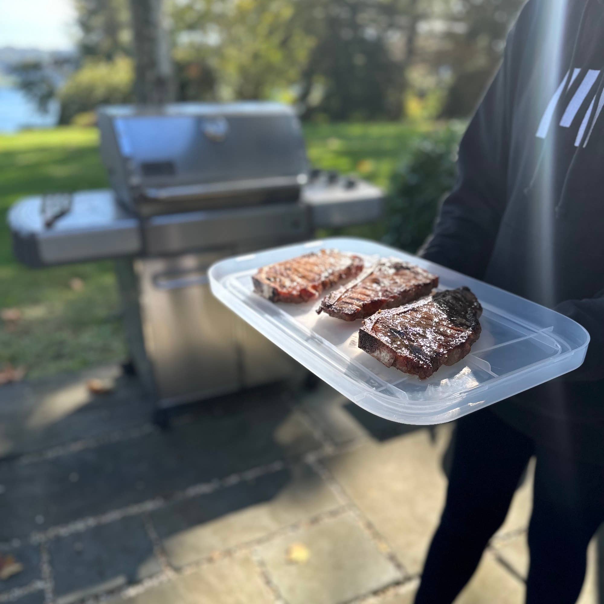 Fox Run Brands - Wholesale Grillpan/bakplaat - Outset Grill Prep Station met deksel, 15 „x 10" x 2,6"3