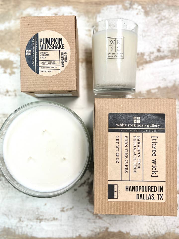 Candle Soy Wax - Pumpkin Milkshake for wholesale by White Rock Soap Gallery