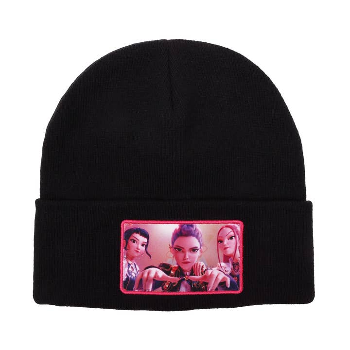 KPop Demon Hunters Huntr/x Black Cuff Knit Beanie for wholesale by Bioworld Merchandising