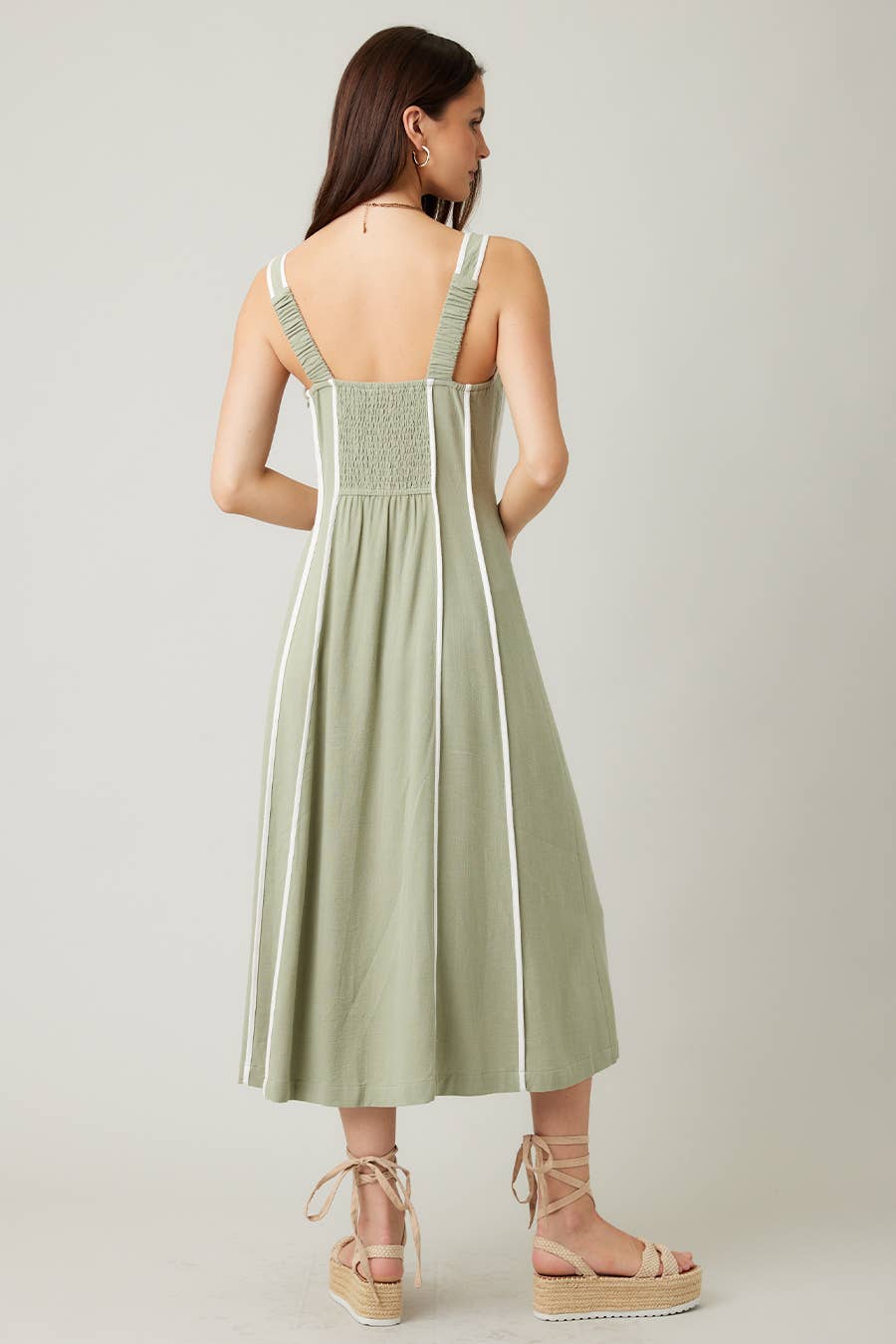ILLA ILLA - Wholesale Dress - Women's - IM7512-Linen Midi Dress26