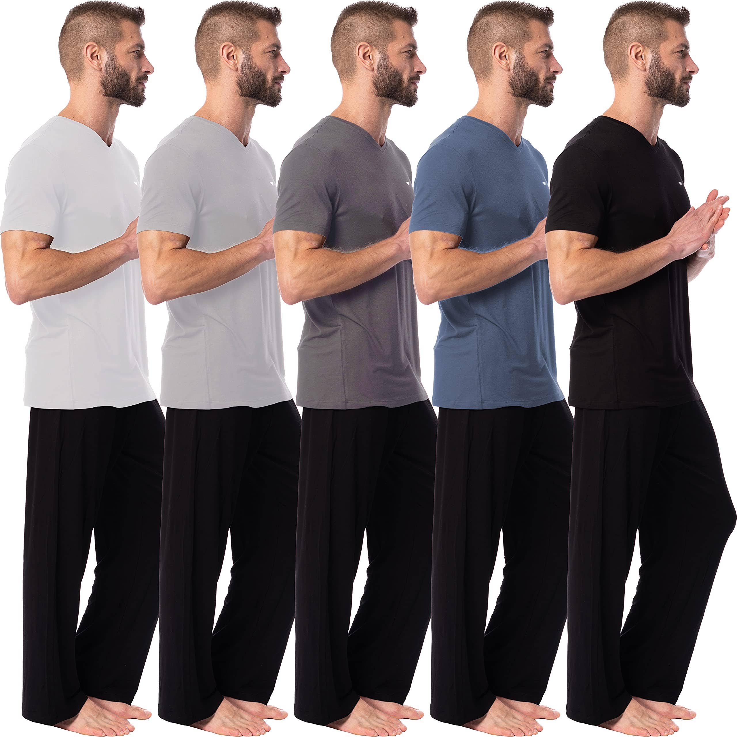 I-Wear Brands - Wholesale T-Shirt - Men's - 5 Pack Men's Lightweight Cotton Rayon Short Sleeve T-Shirts9