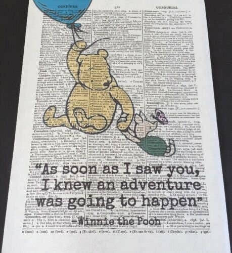 Parksmoonprints - Wholesale Art Print - Winnie The Pooh Dictionary Wall Art Print - Quirky Pooh Art1