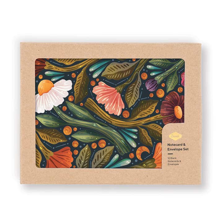 Nightsky Floral Notecards for wholesale by Denik