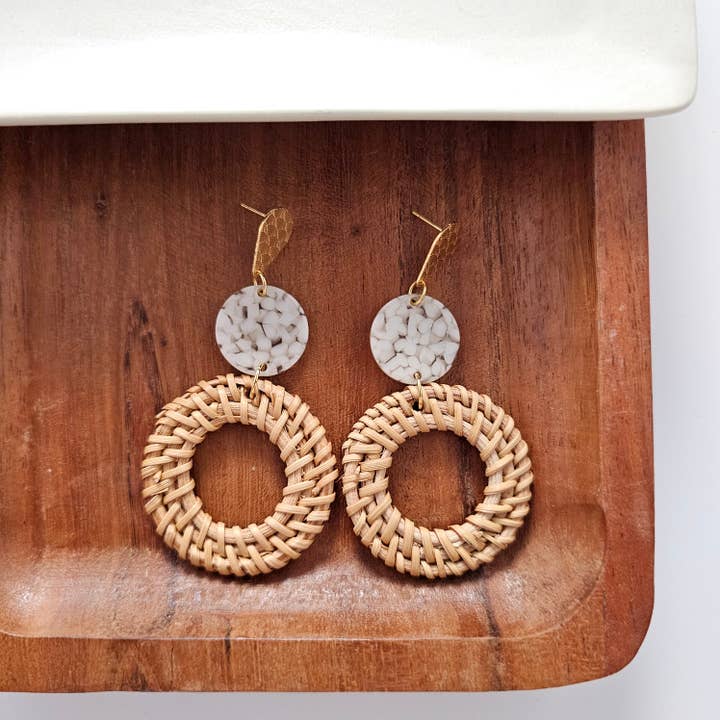 Spiffy & Splendid - Wholesale Dangle Earrings - Lana Earrings - Dark Rattan // Resort, Jewelry12