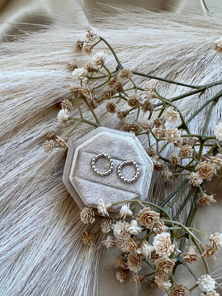 Juliet | Beaded Circle Stud Earrings for wholesale by Wild Witchery Co