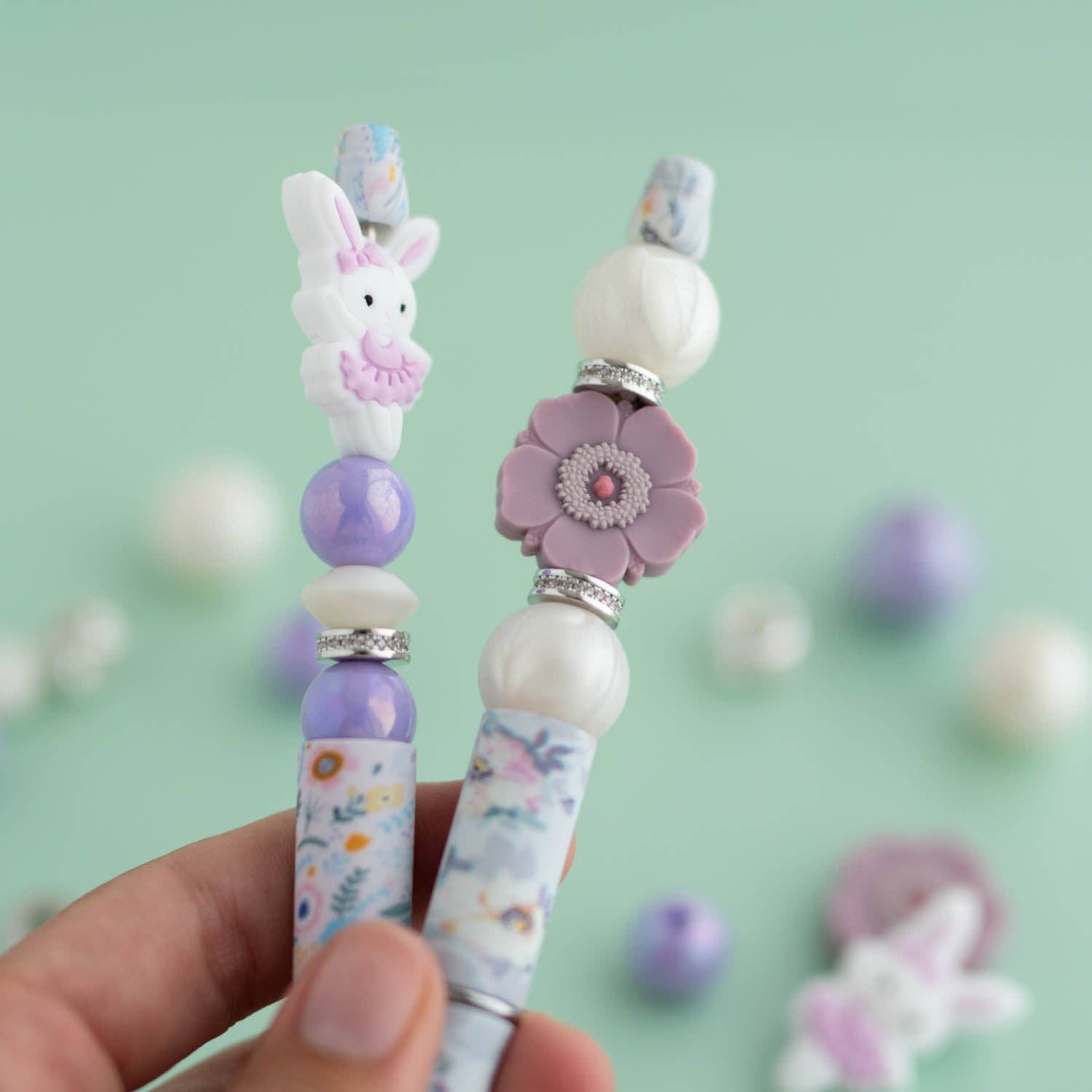 Cara & Co Silicone Craft Supply - Wholesale Pen - Beadable Plastic Printed Pens8