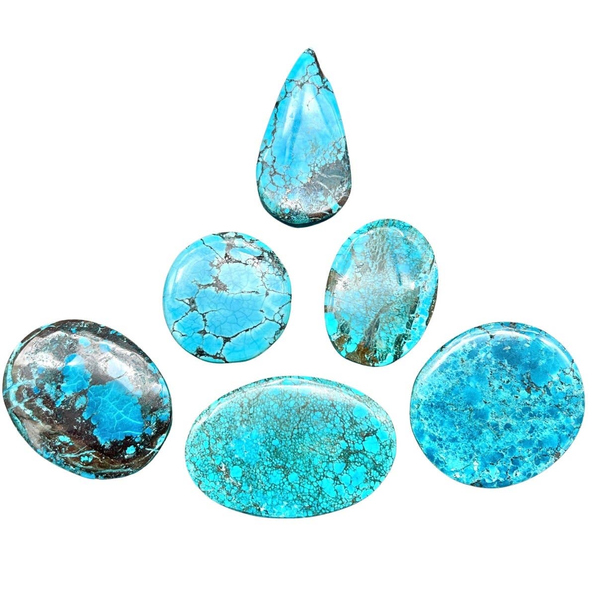 Crystal River Gems LLC - Wholesale Spiritual Stone/Crystal - Chrysocolla Cabochons (75 Gram Lot) Jewelry Making Cabs Random Shapes And Sizes0