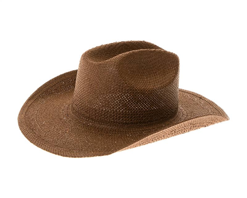 DNMC - Vente Chapeau de cowboy – femme - Chapeau de cowboy en paille Toyo tissé à la main - Toutes les couleurs en stock !0