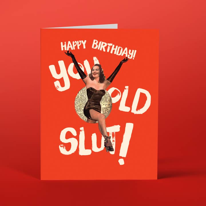 OffensiveDelightful - Venta al por mayor Tarjetas de cumpleaños - ¡VIEJA ZORRA! tarjeta de cumpleaños