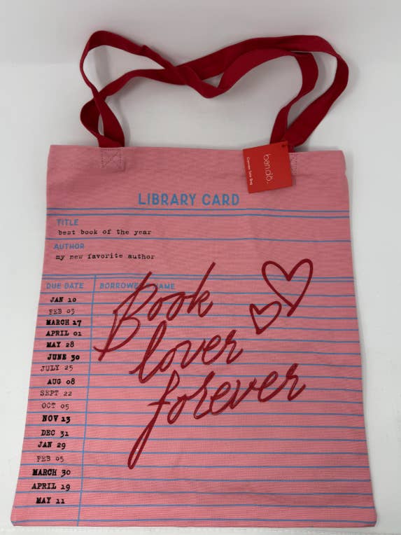 Canvasväska, Bibliotekskort (Rosa) för wholesale av Ban.do