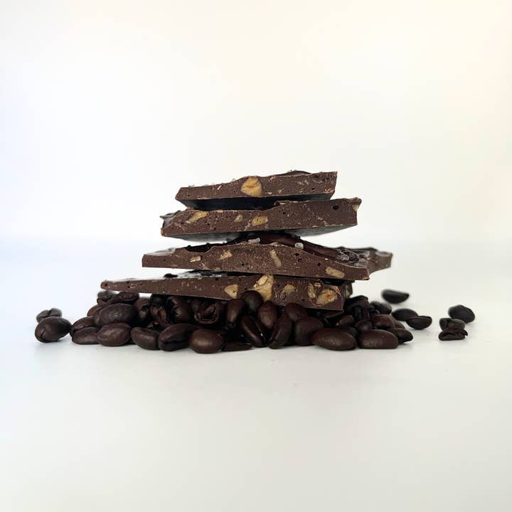Chocolate com Caramelo Salgado e Café Toffee - Saco de 120g por atacado de DSRV Chocolates