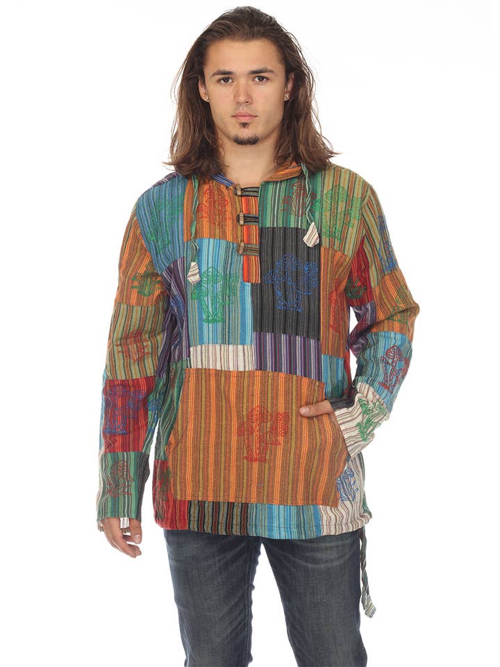 Cotton Stonewash Patch Unisex Hoodie for wholesale by The Collection Royal / Royal Handicrafts