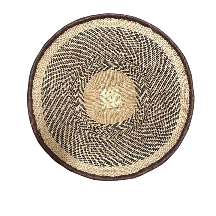 Panier zimbabwéen Binga ou Tonga africain de 16" de diamètre Panier n° 56 pour la vente par The African Home Goods